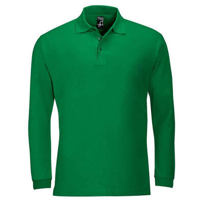 Volwassen uniseks winter ii poloshirt met lange mouwen (wit)