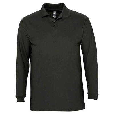 Volwassen uniseks winter ii poloshirt met lange mouwen (wit)