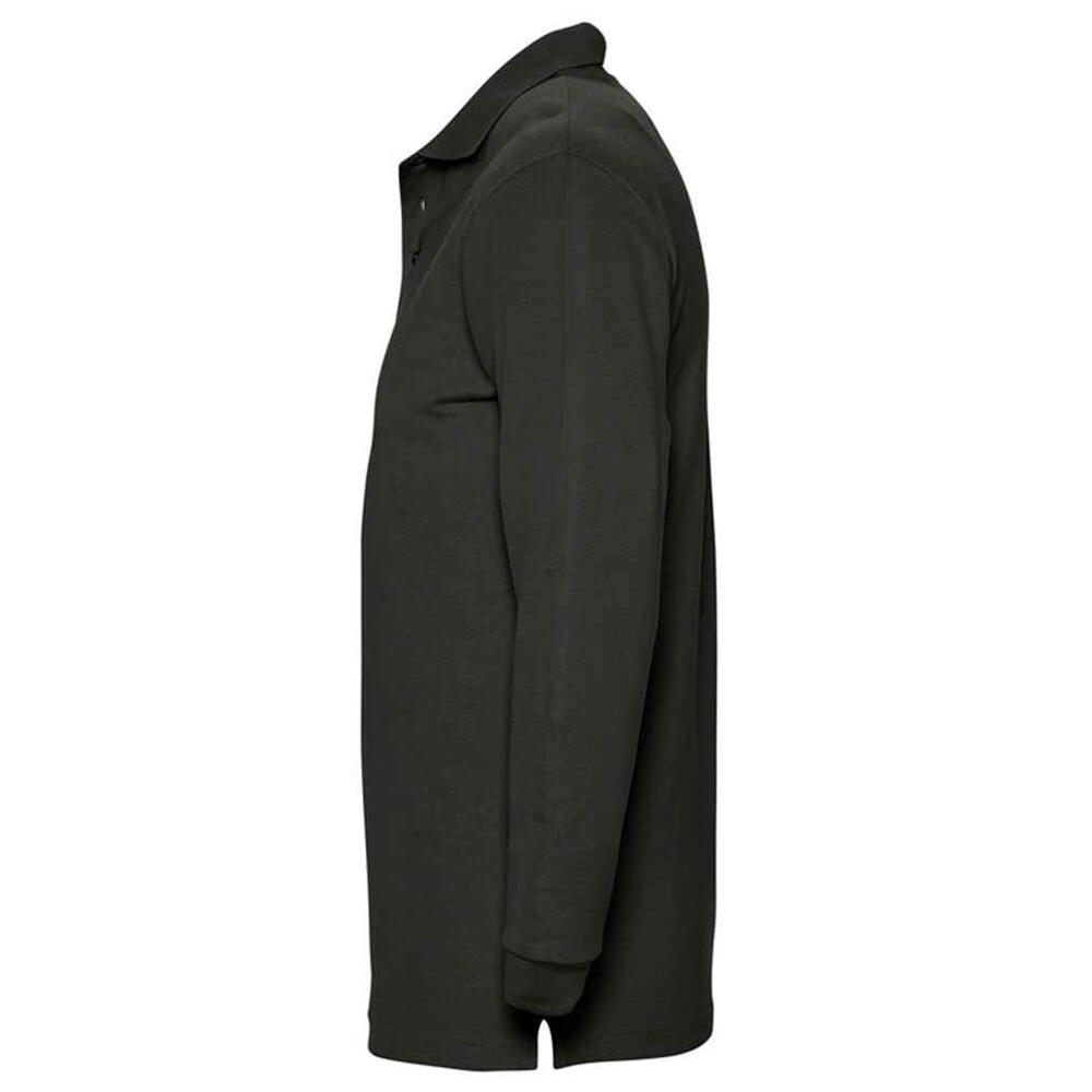 Camisola pólo de manga comprida Winter II para adultos unissexo (Preto) 3/4