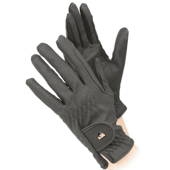 AUBRION Womens/Ladies PU Riding Gloves (Black)