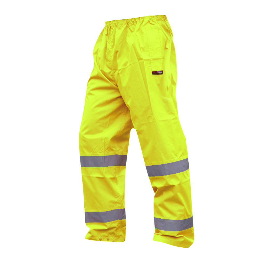 WARRIOR Mens Seattle High Visibility Safety Trousers (Fluorescent Yellow)