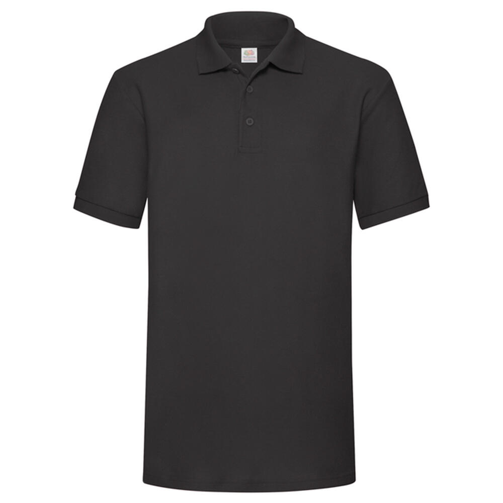 FRUIT OF THE LOOM Camisa pólo pesada para homem Preto