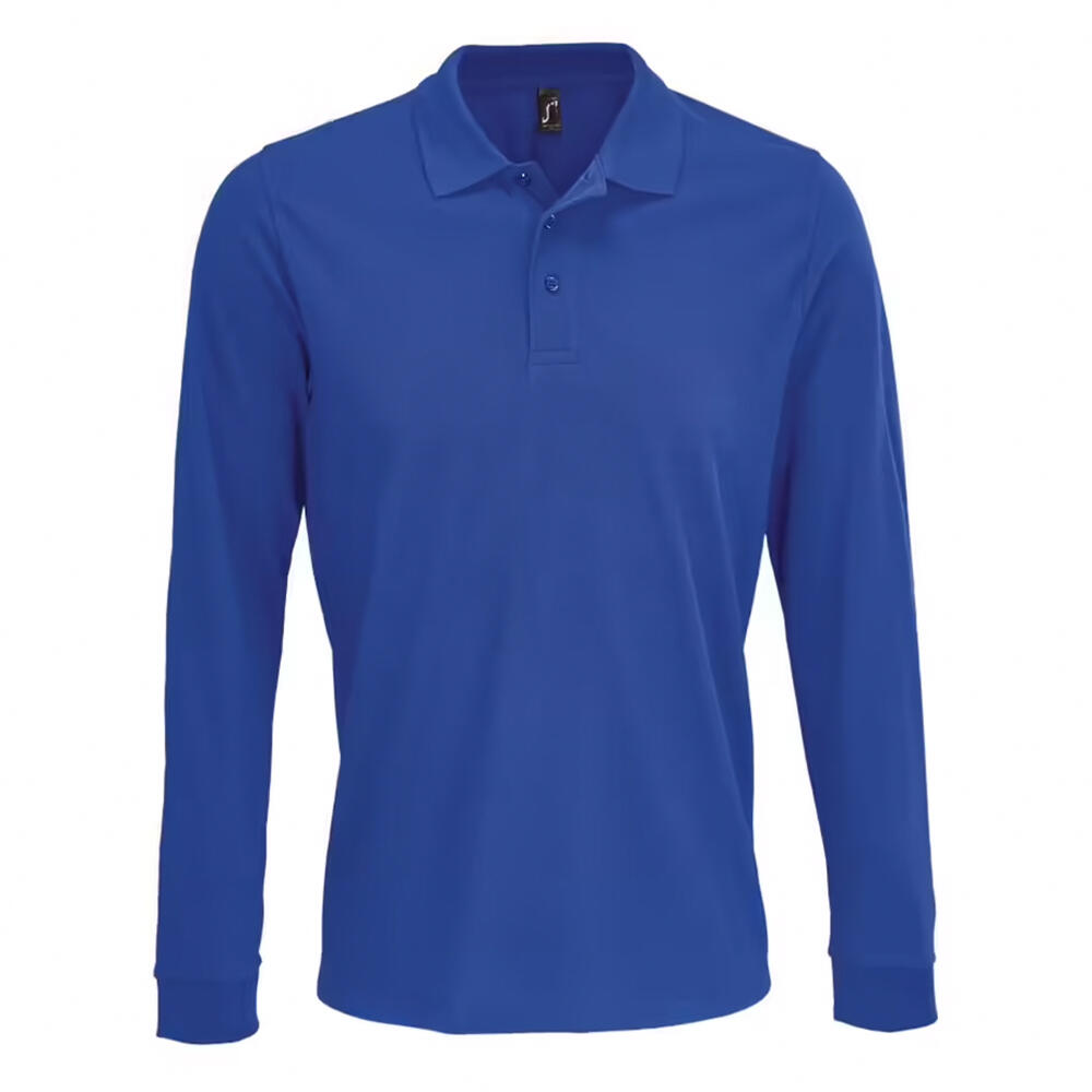 Unisex Adult Polycotton LongSleeved Polo Shirt (Royal Blue)
