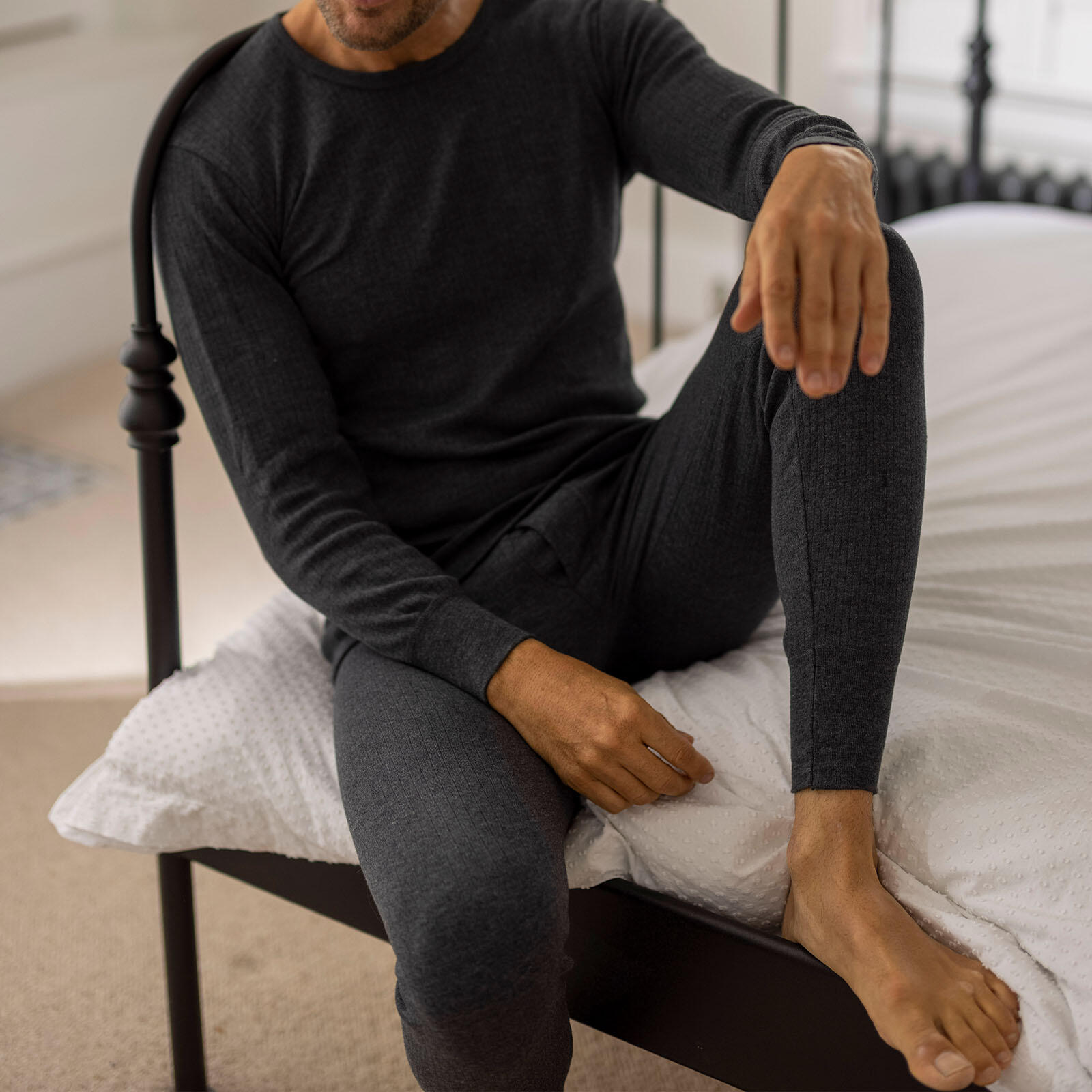 2 Pack Mens Thermal Long Johns for Winter 5/5