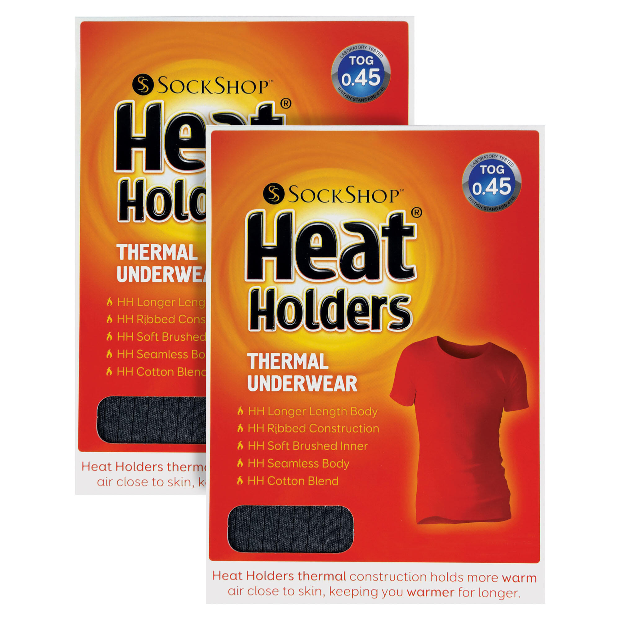 Heat Holders - 2er Pack Herren Thermo Innenfleece Outdoor Kurzarm Unterhemd 2/6