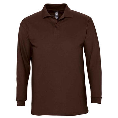Volwassen uniseks winter ii poloshirt met lange mouwen (wit)