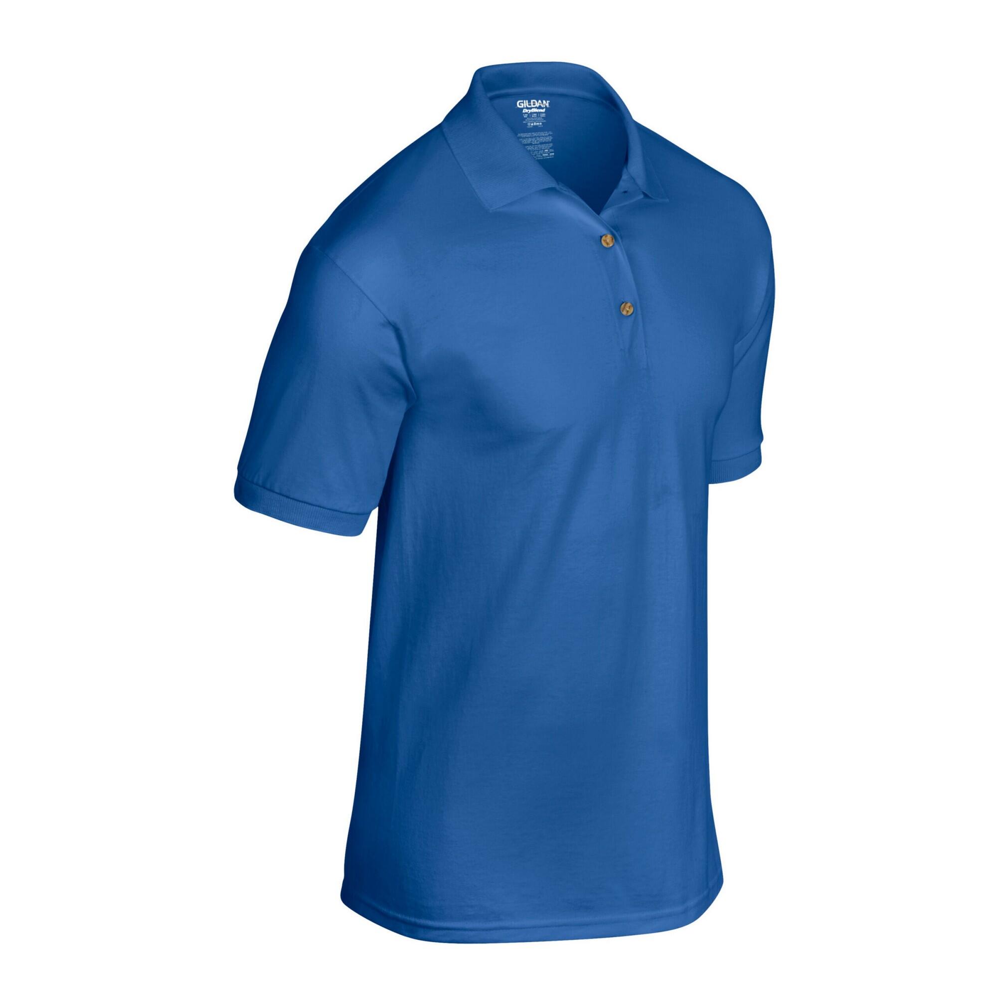 Unisex Dryblend Jersey Poloshirt voor volwassenen (Koningsblauw) 3/3