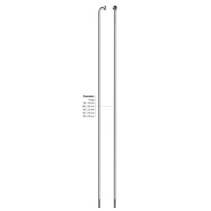 Roland Sapim Speiche 13-210, Edelstahl, ohne Nippel (100 Stk.).