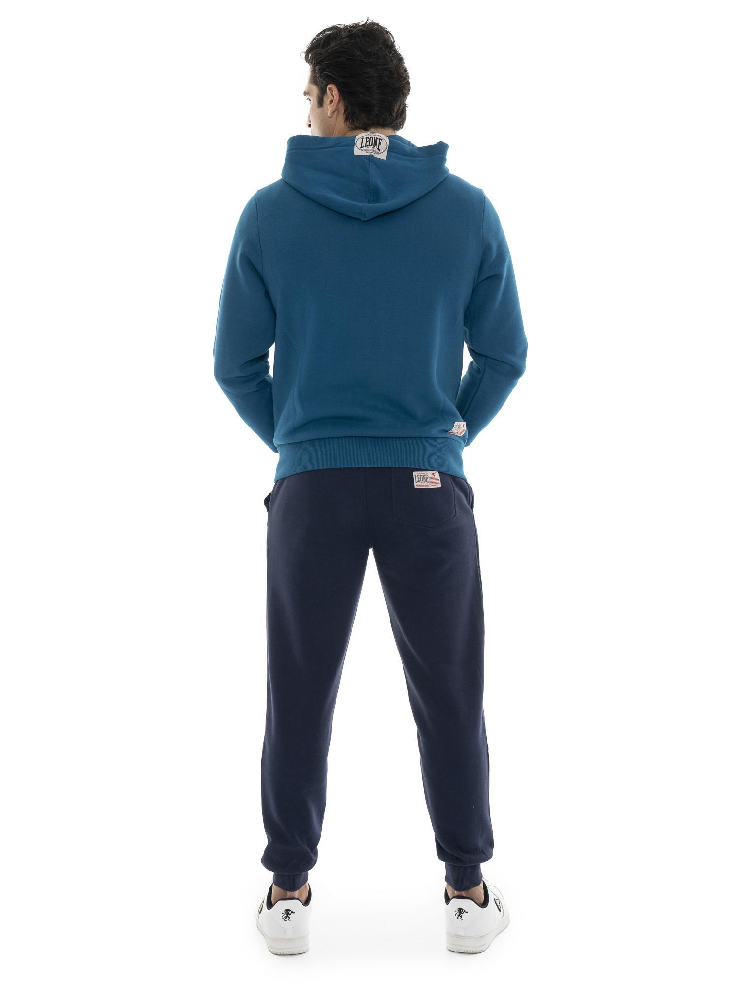 Fato de treino masculino Leone 1947 Apparel Basic Vintage, capuz, fecho, inverno 4/7