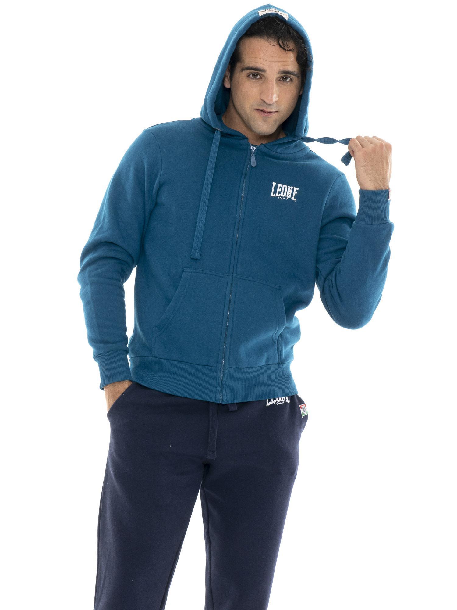 Fato de treino masculino Leone 1947 Apparel Basic Vintage, capuz, fecho, inverno 5/7