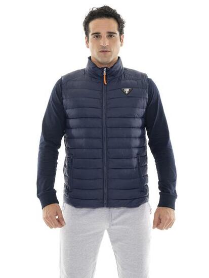 Piumino da uomo smanicato con zip invernale "Basic