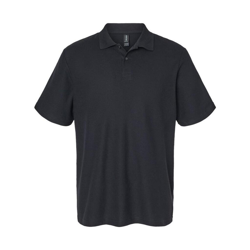 Unisex Adult Softstyle Pique Polo Shirt (Black)