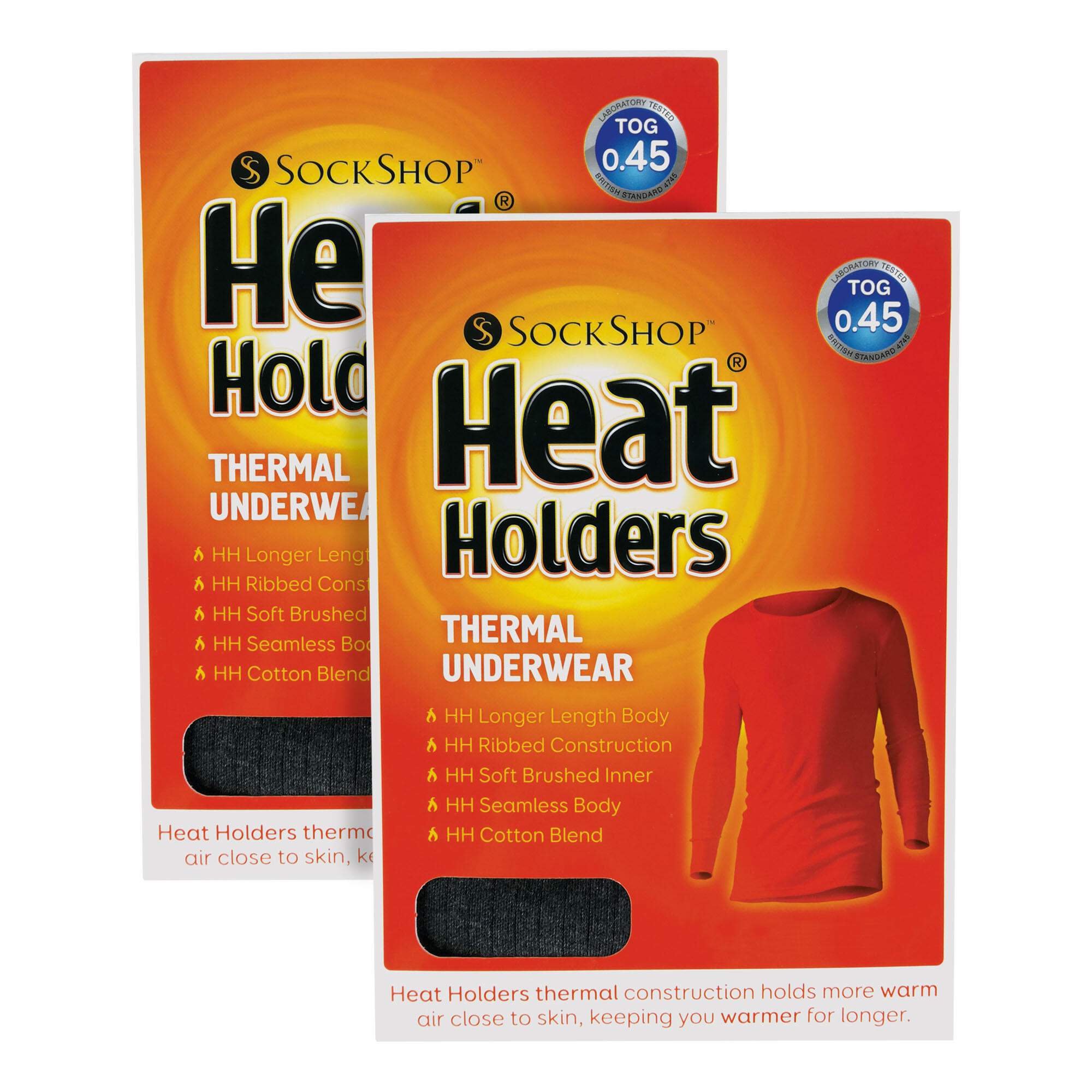 2 Pack Mens Long Sleeve Thermal Top for Winter 2/5
