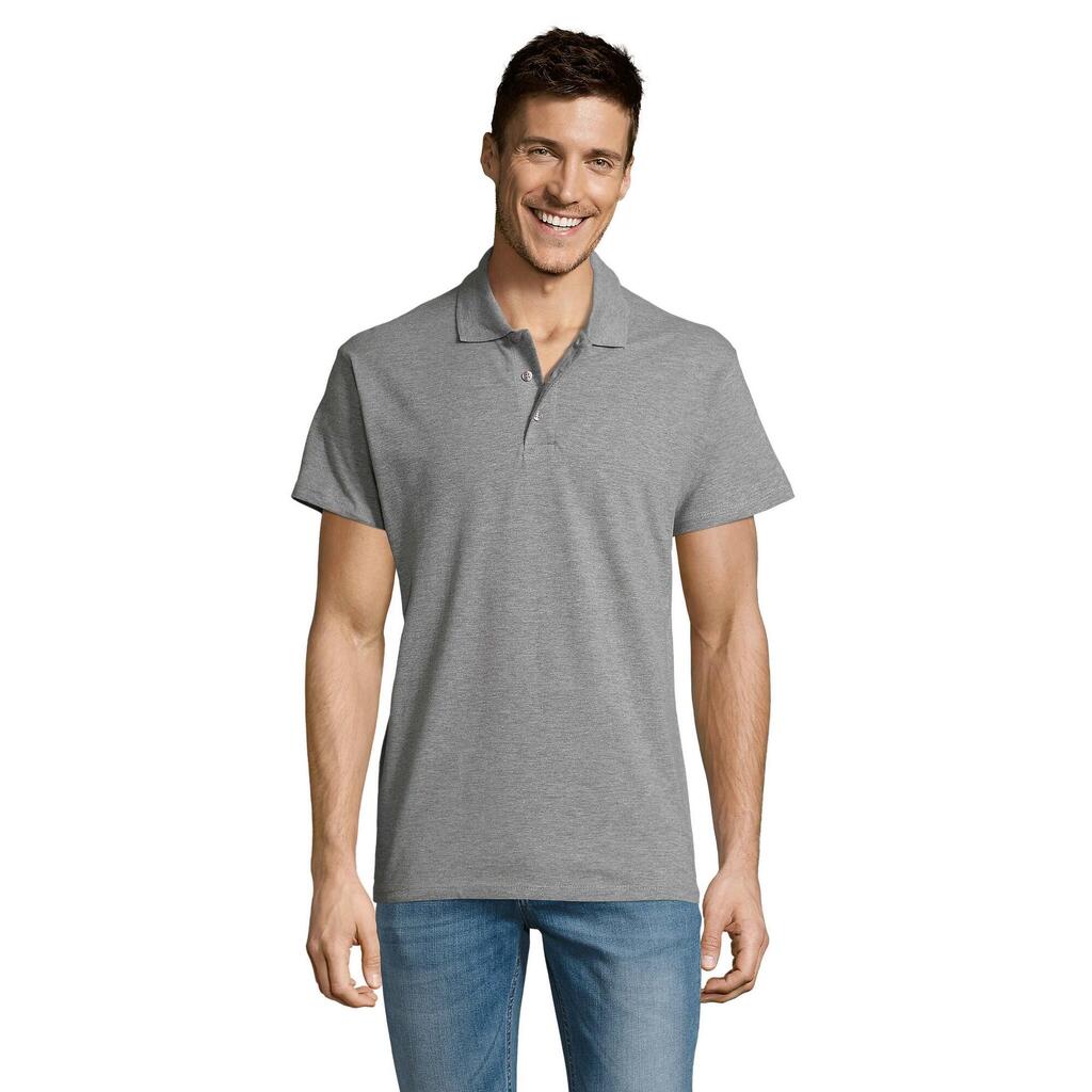 Unisex Adult Summer II Melange Polo Shirt (Grey Melange)