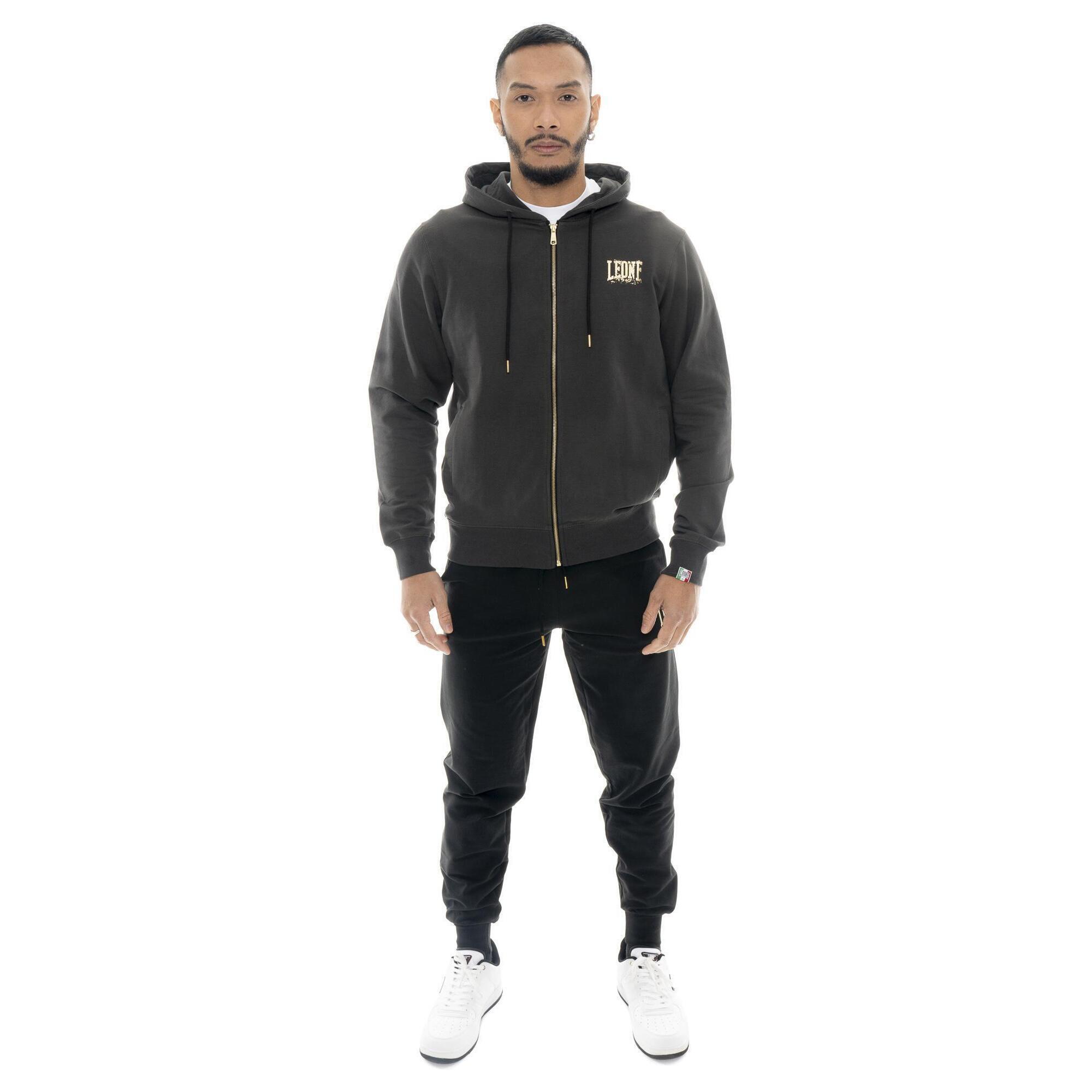 Leone 1947 Apparel - Survêtement D'Hiver À Capuche Pour Homme "authentic Gold" - Survêtement - Gris|noir - S - Decathlon