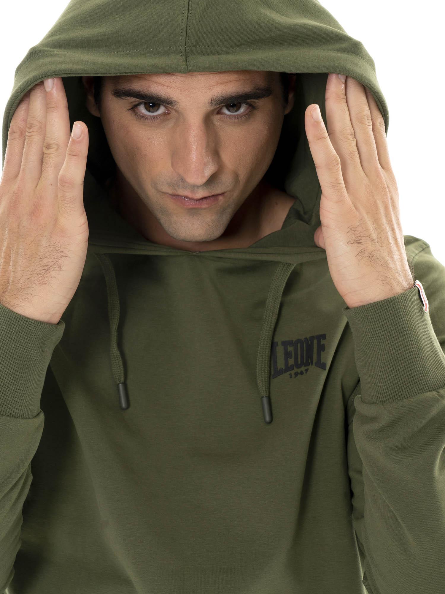 Sudadera de invierno para hombre con capucha y pequeño logo "Basic" 5/7