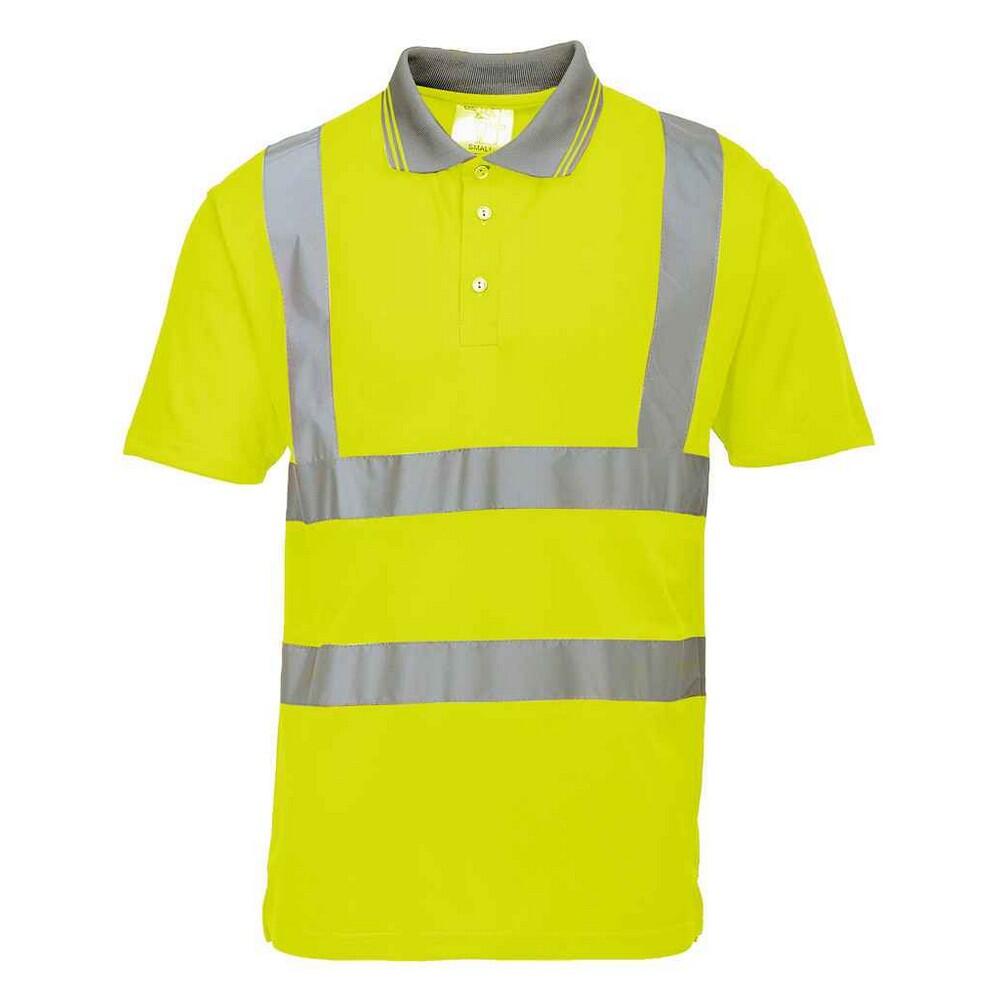 Unisex Adult HiVis Polo Shirt (Yellow) 1/1