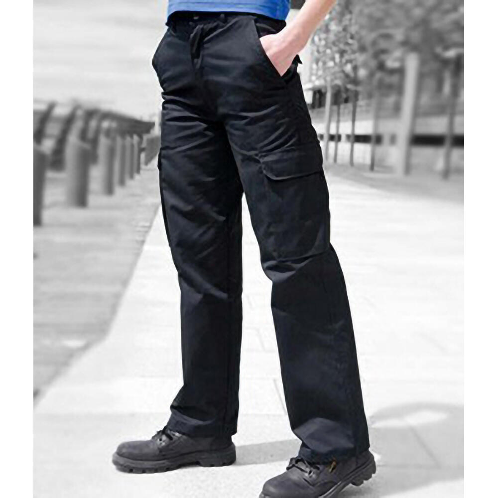 Womens/Ladies Cargo Workwear Trousers (Harbour Navy) 2/2