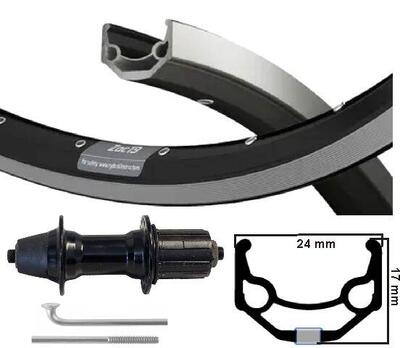 KGS Hinterrad 28 Zoll (622) mit 7-Gang Silberkassette