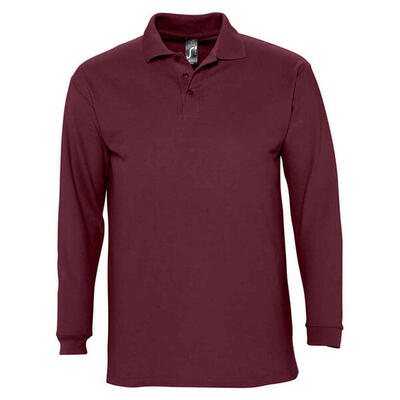 Volwassen uniseks winter ii poloshirt met lange mouwen (wit)