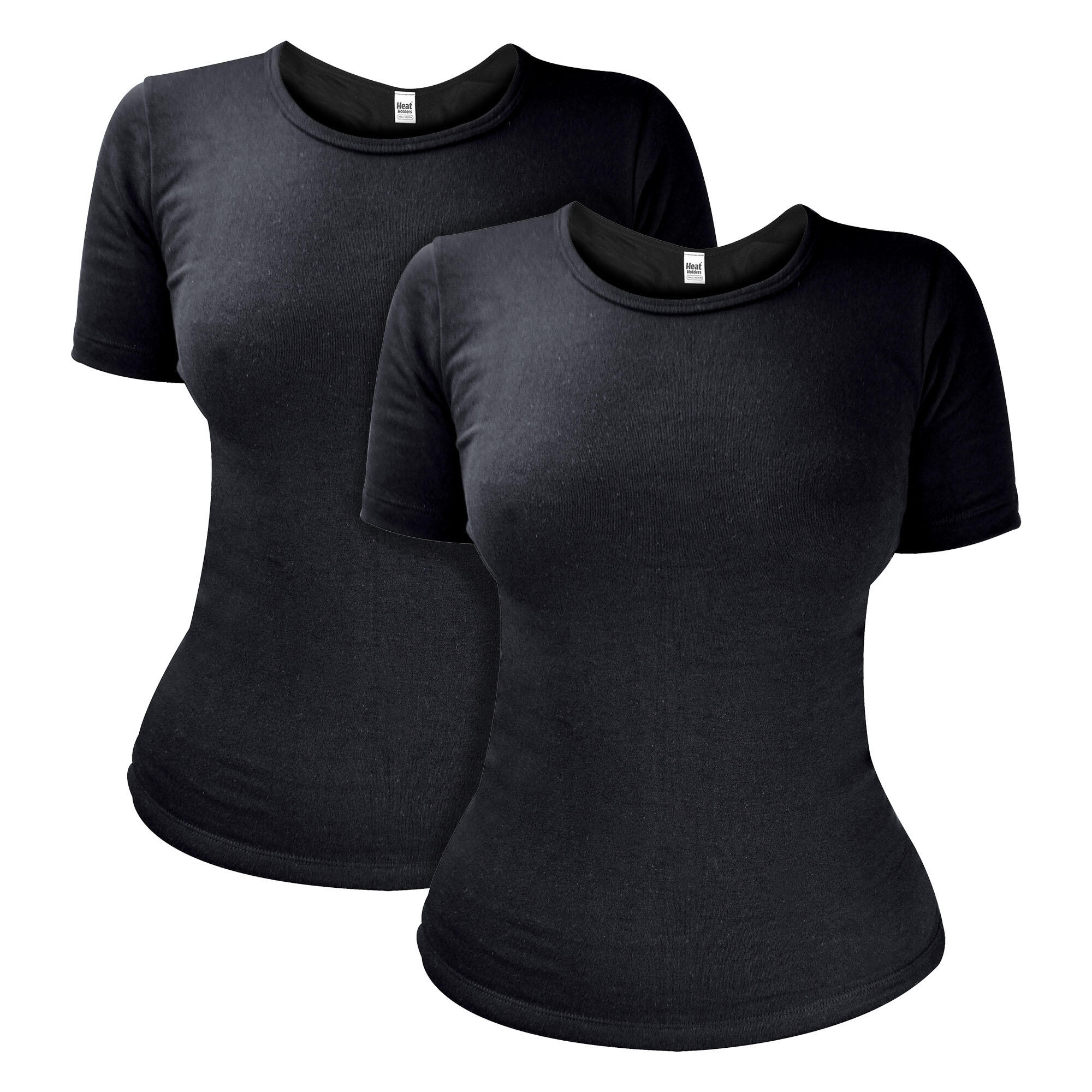 HEAT HOLDERS 2 Pack Ladies Short Sleeve Thermal Top for Winter