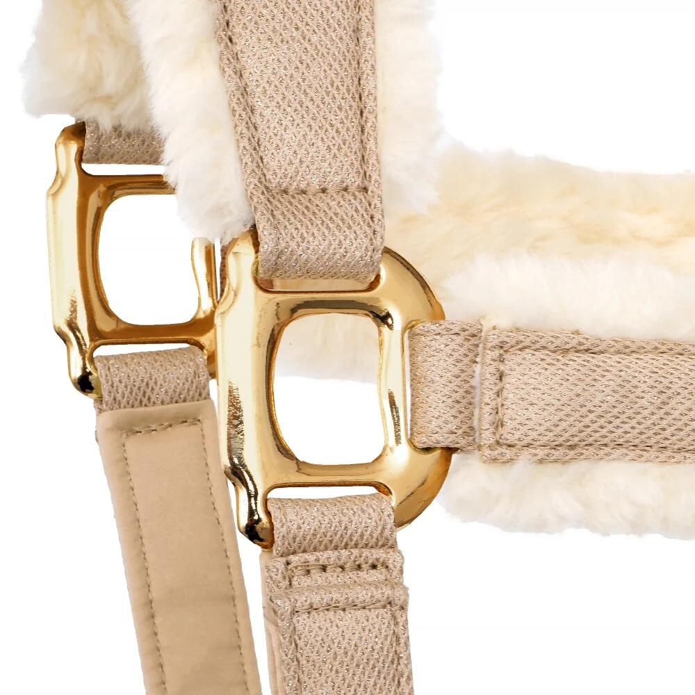 Paardenhalster van EQUESTRIAN QUEEN Rotterdam 25SS met bontafwerking 5/6