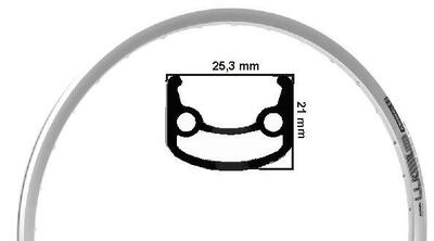 Rodi web e-bike velg 26 inch - aluminium 36 gaats