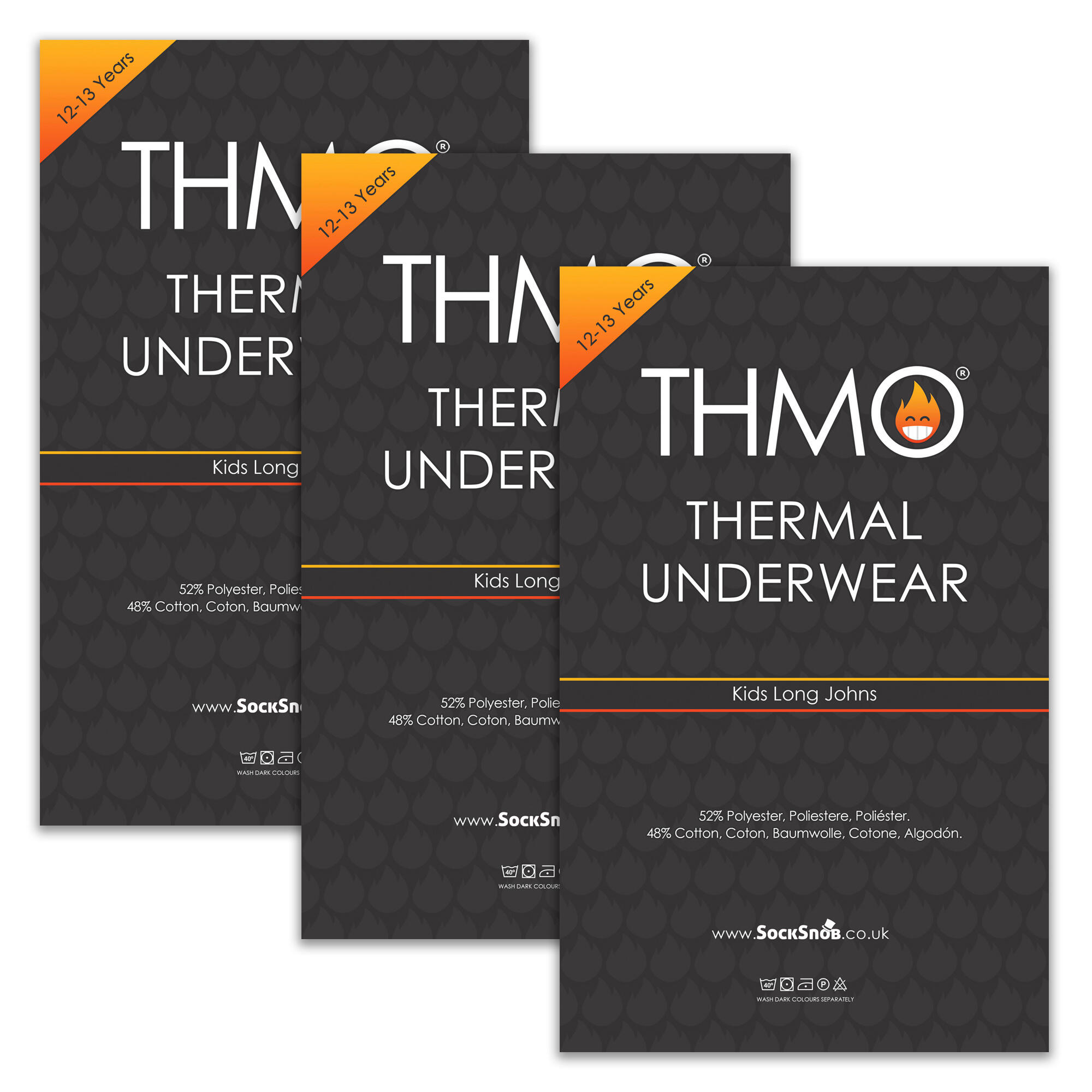3 Pack Kids Thermal Bottoms | Warm Base Layer Thermal Underwear Bottoms 2/5