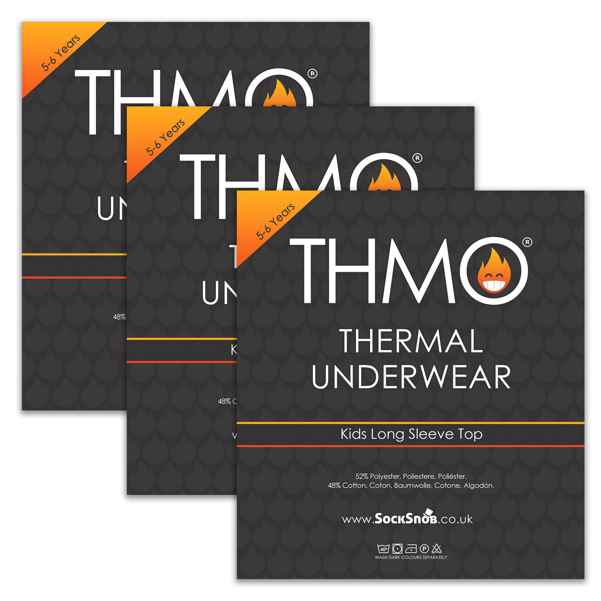 THMO - 3er Pack Thermo Langärmliges Unterhemd Für Kinder 2/5