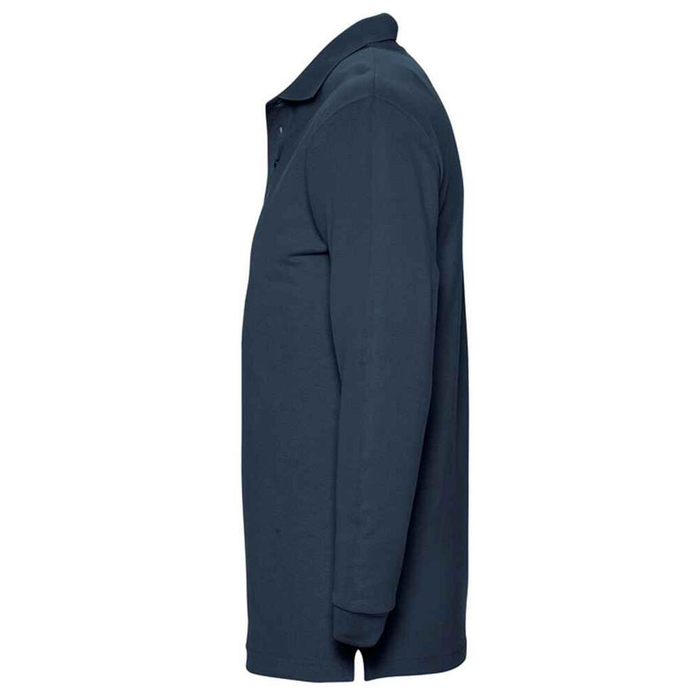 Camisola pólo de manga comprida Winter II para adultos unissexo (Azul Marinho) 3/4