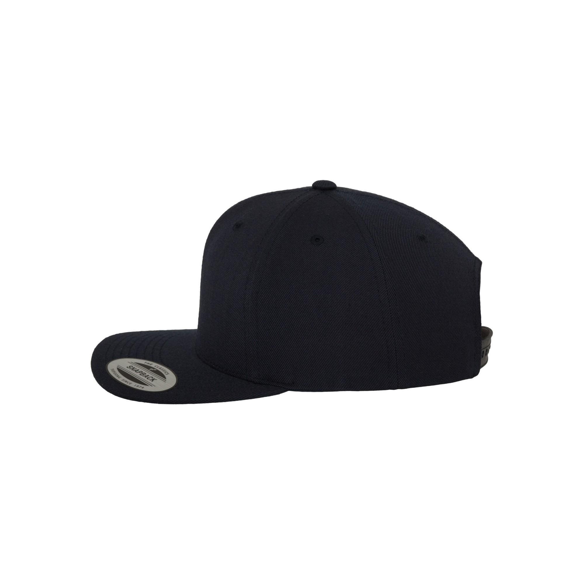 Cappellino Con Visiera Adulto Unisex Flexfit Classic Blu Navy Scuro 3/4