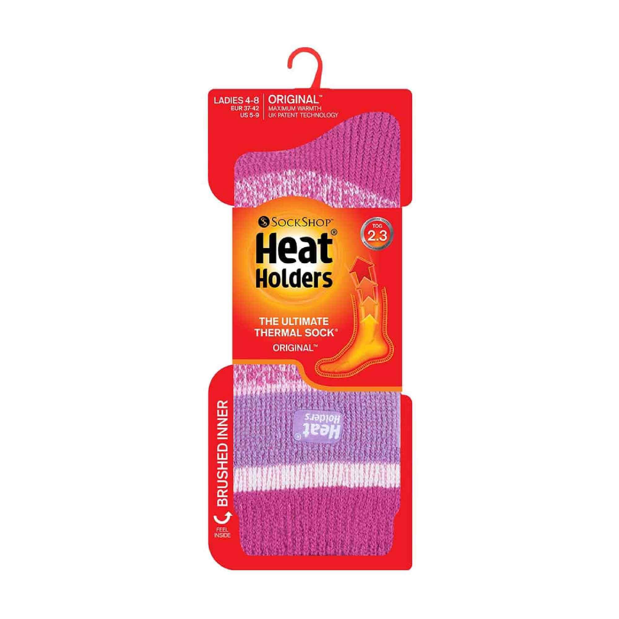 Ladies Twist Patterned Thick Winter Thermal Socks 2/6