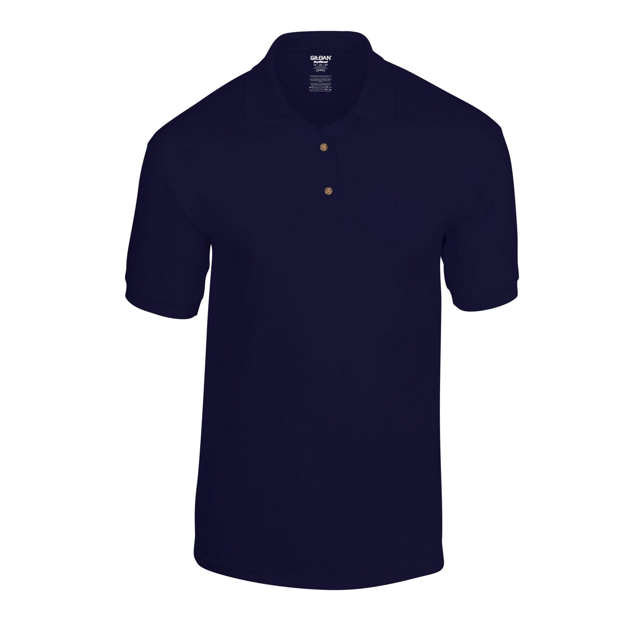 GILDAN Camisola pólo de malha seca unissexo para adultos Azul Marinho