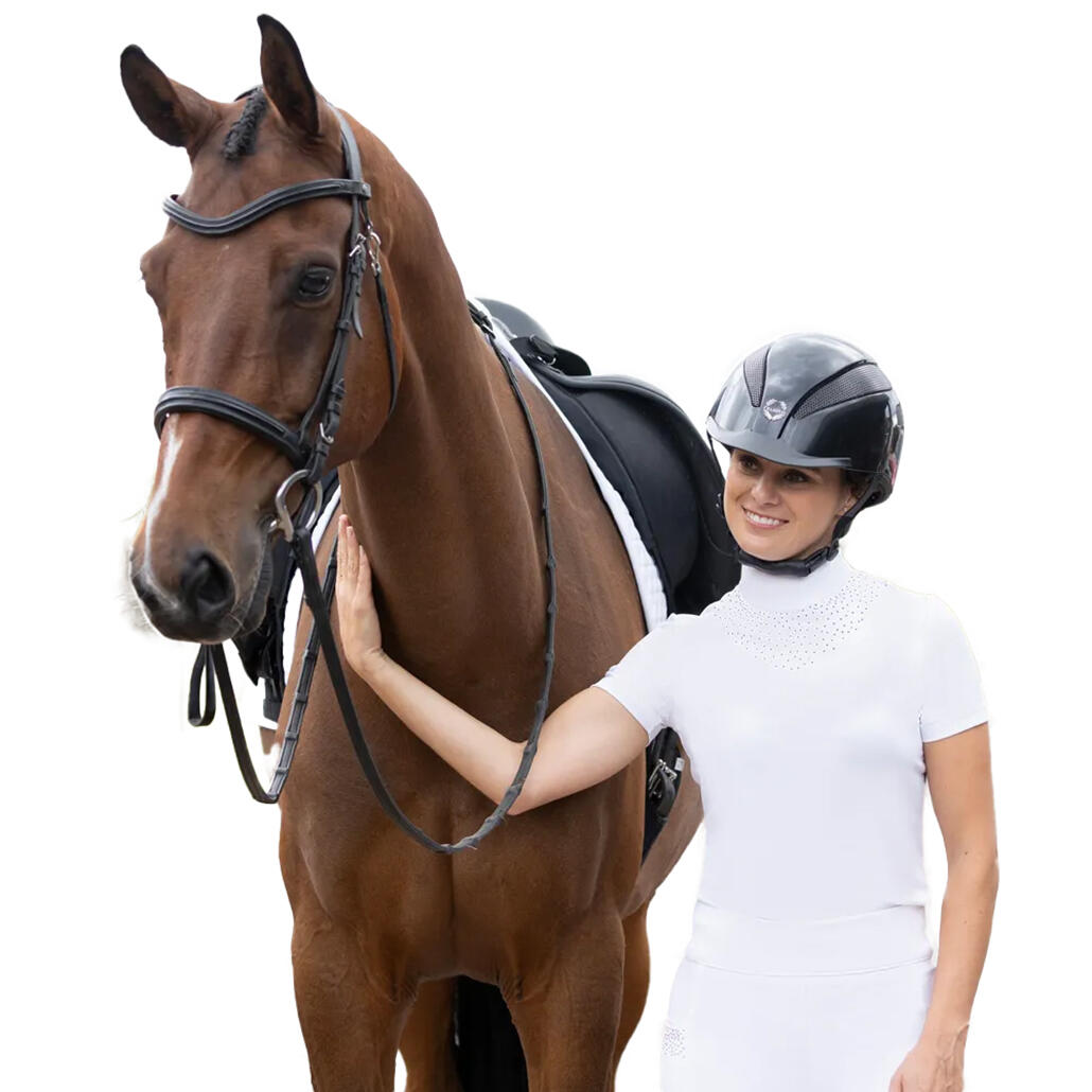 Womens/Ladies Roka Regal Show Shirt (White) 1/3