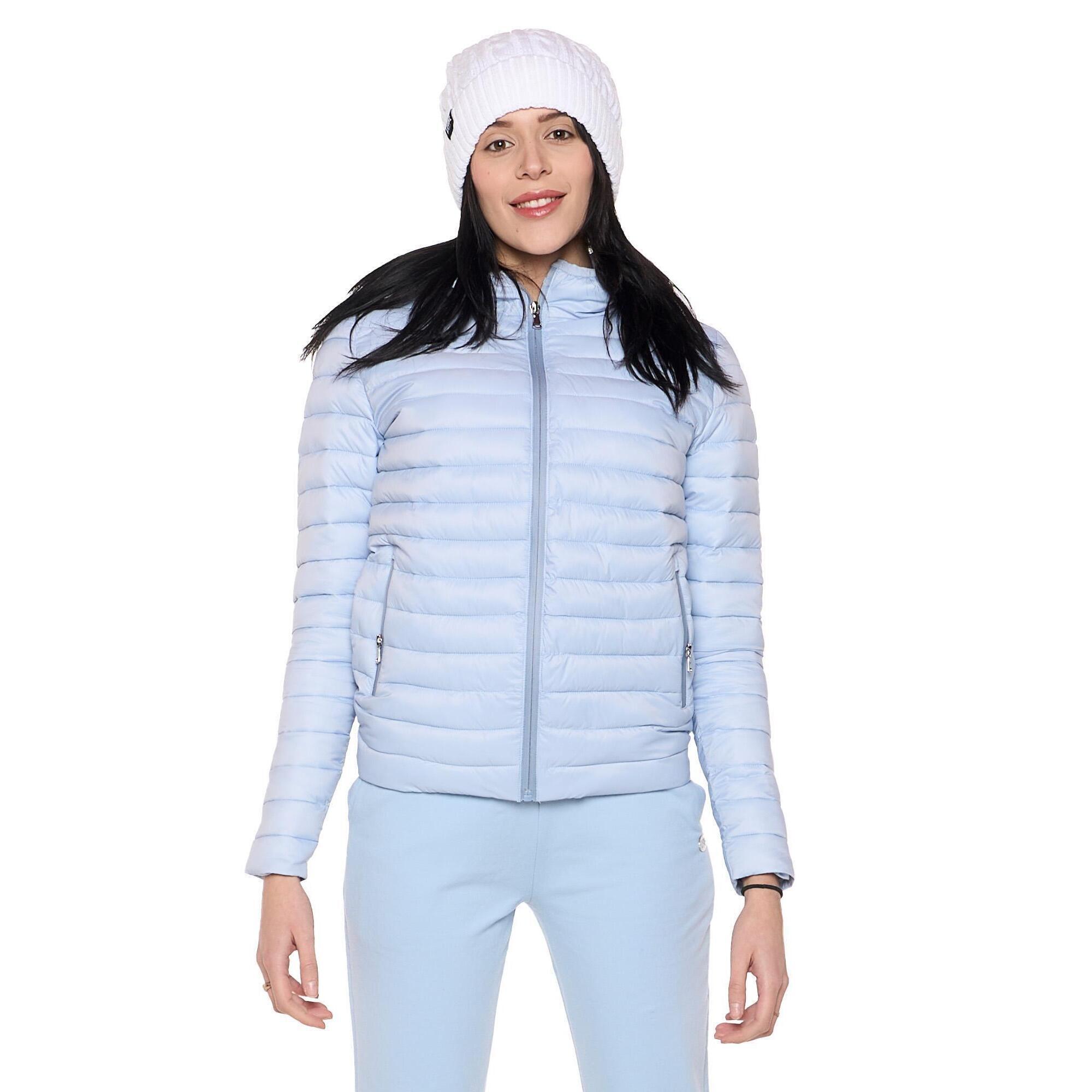 Leone 1947 Apparel - Doudoune Hiver Femme À Capuche "jamais Sans" - Blouson - Bleu - Decathlon