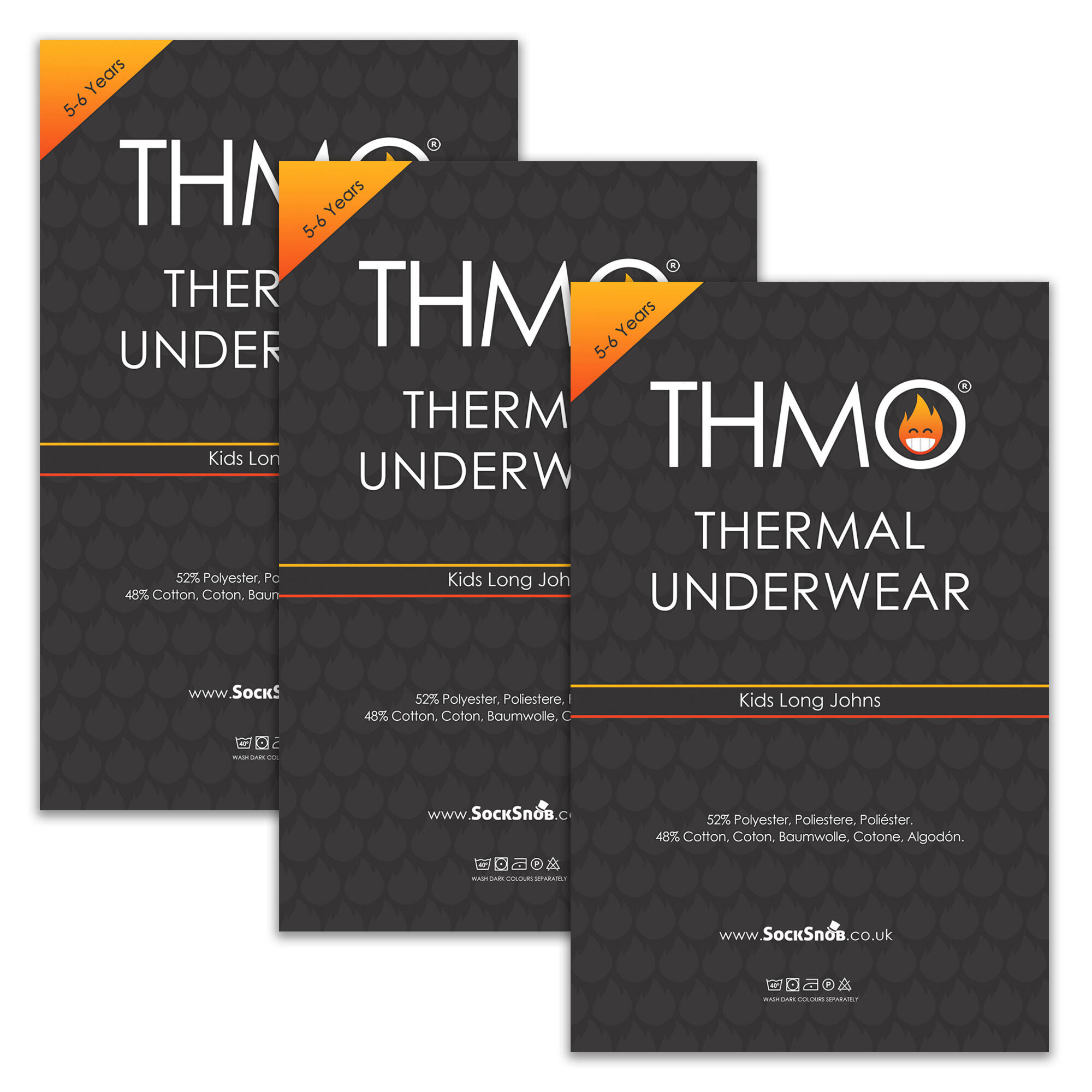 THMO - Lot de 3 Calecon Long Enfant Chaud Hiver Thermique 2/5