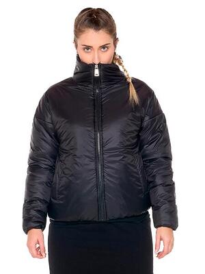 Gewatteerde dameswinterjas "black ring".