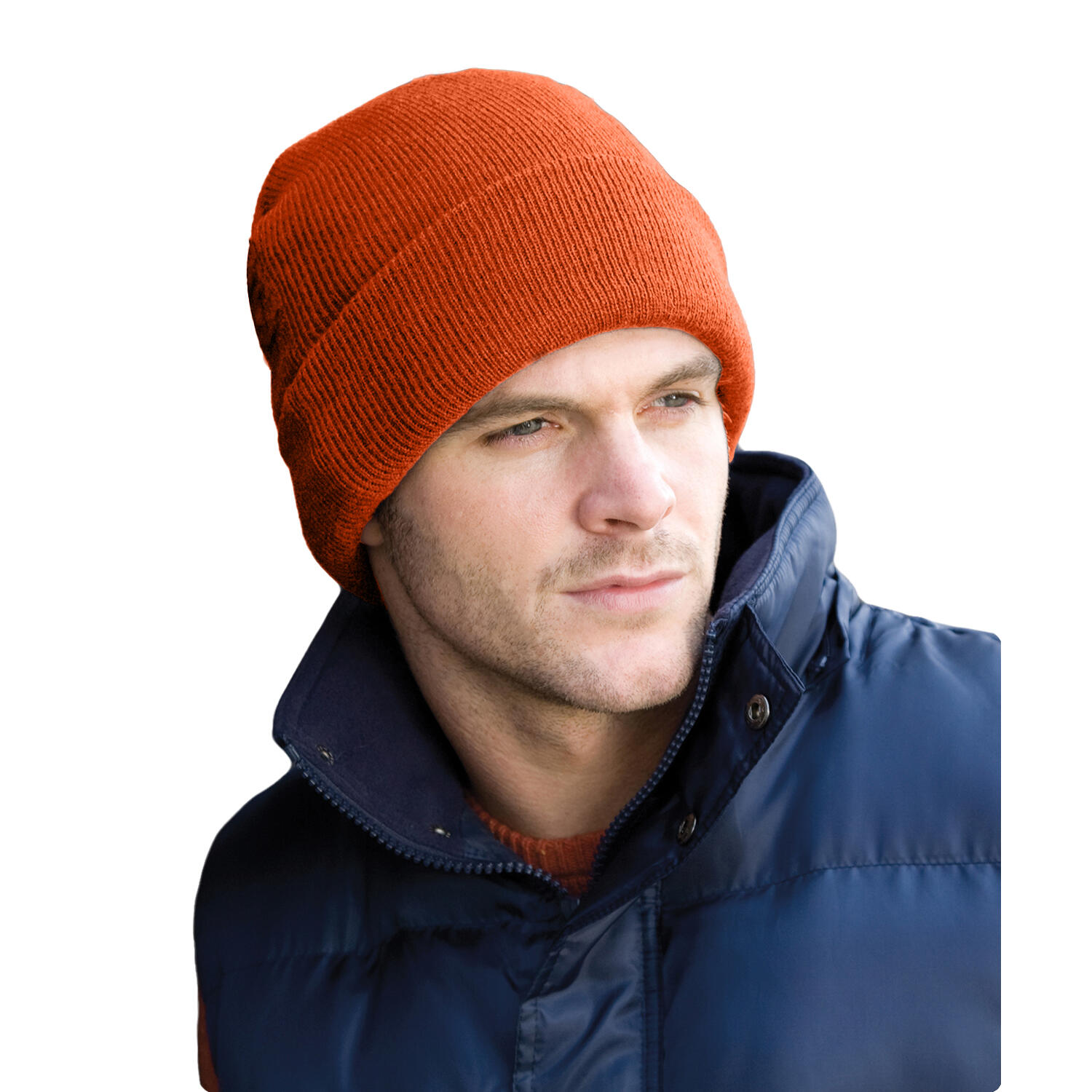Bonnet De Ski WOOLLY (Orange Fluo) 2/3
