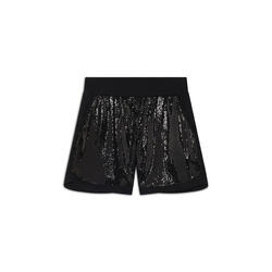 Short avec paillettes et logo au dos