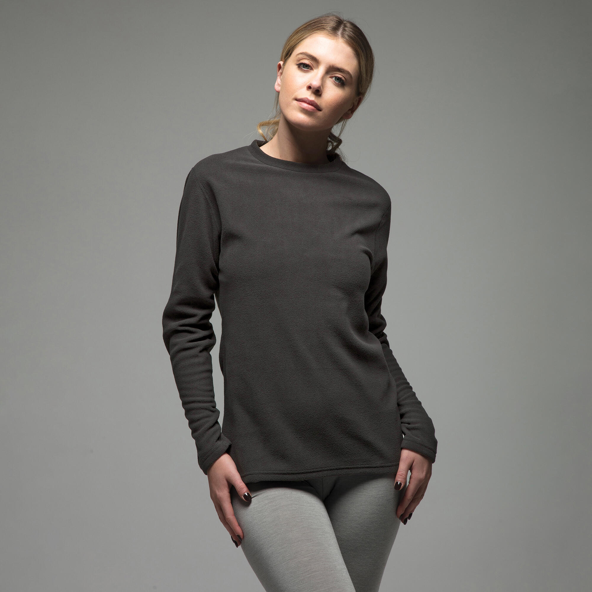 Haut doublé en polaire thermique à manches longues pour femme 5/6