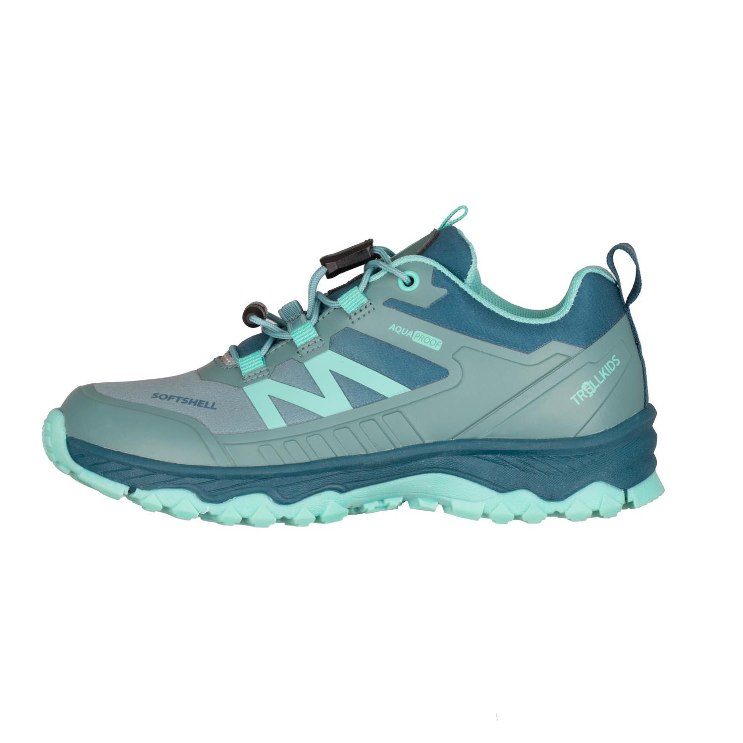 TROLLKIDS Kinder Hiker Low Sirdal Gletschergrün/Teal-Blau