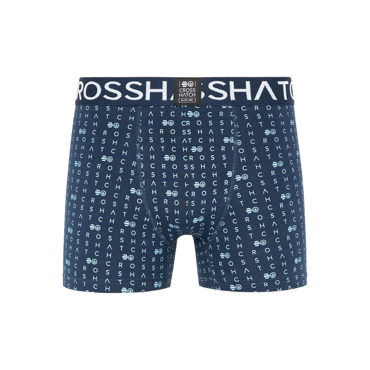 Mens Gridline Boxer Shorts (Pack of 3) (Denim Blue) 2/4