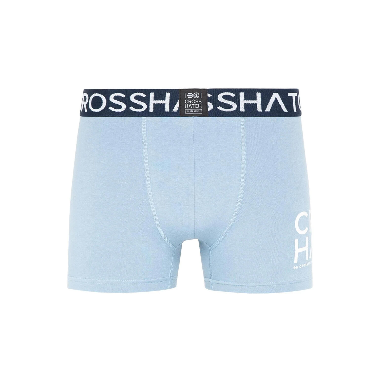 Mens Gridline Boxer Shorts (Pack of 3) (Denim Blue) 4/4