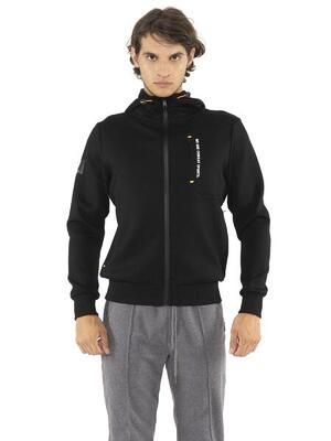 Felpe invernale uomo in neoprene cappuccio e zip Leone 1947 Tech