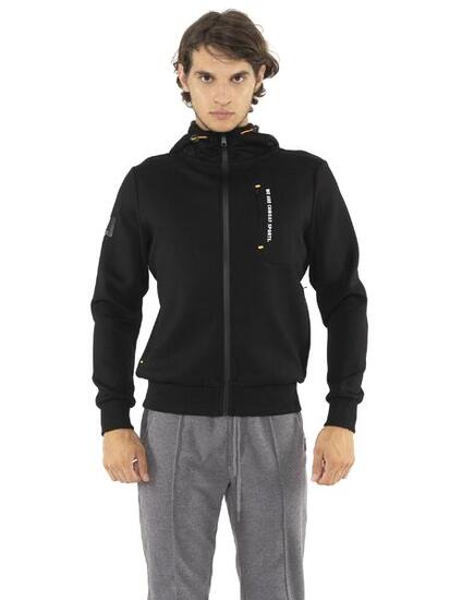 Felpe invernale uomo in neoprene cappuccio e zip Leone 1947 Tech