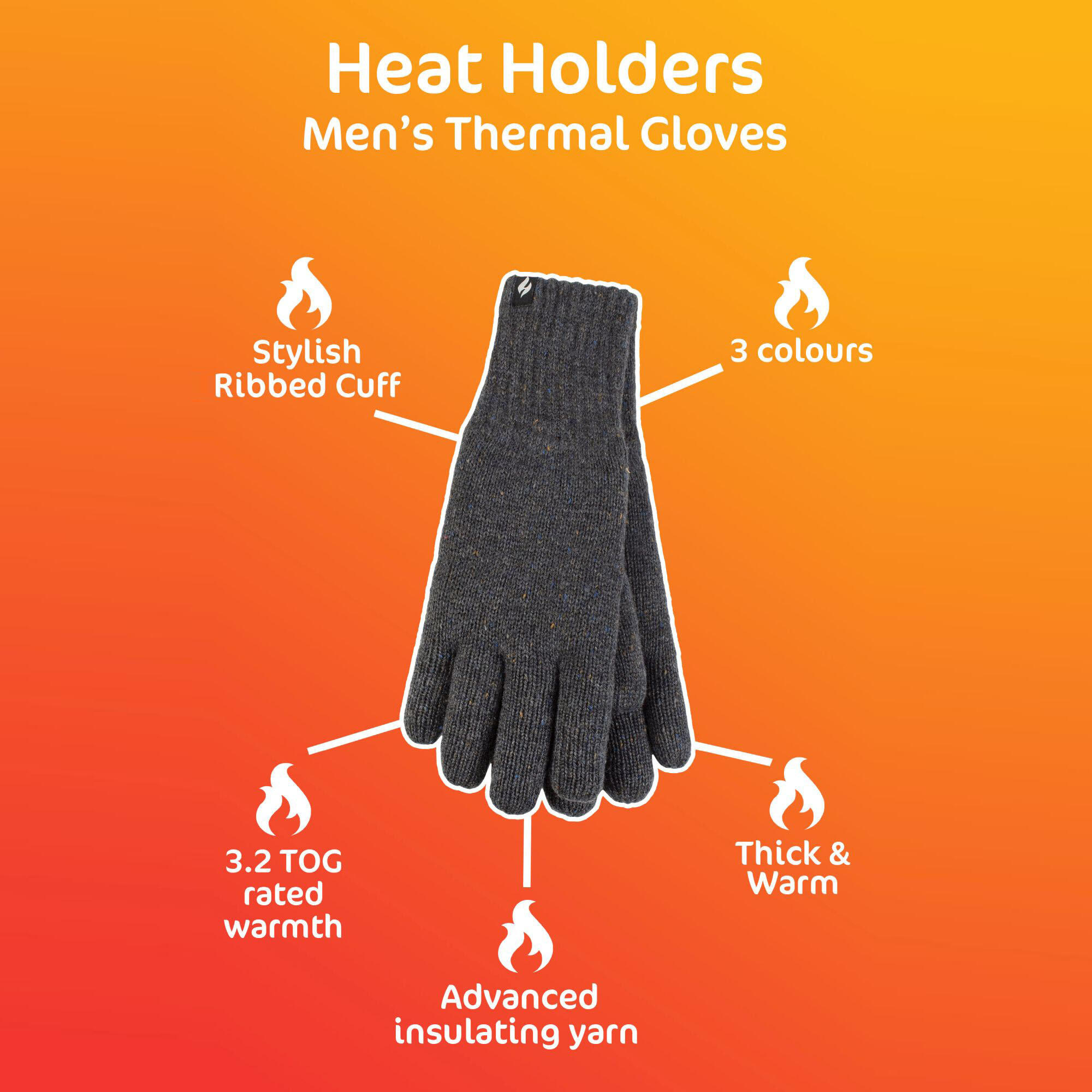 Thermo-Handschuhe Heat Holders Herren blau, HeatWeaver®-Futter 6/6
