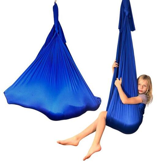 Aerial Yoga Hängematte 5m, montagefertig mit 2 Karabinern