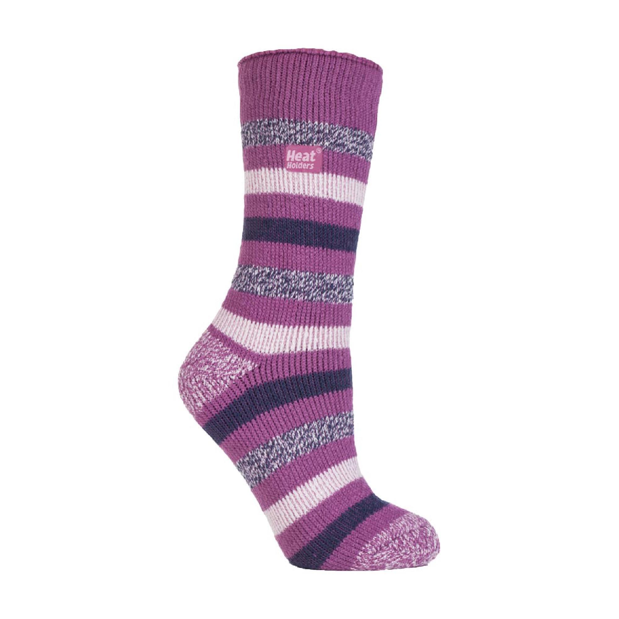 HEAT HOLDERS Ladies Twist Patterned Thick Winter Thermal Socks
