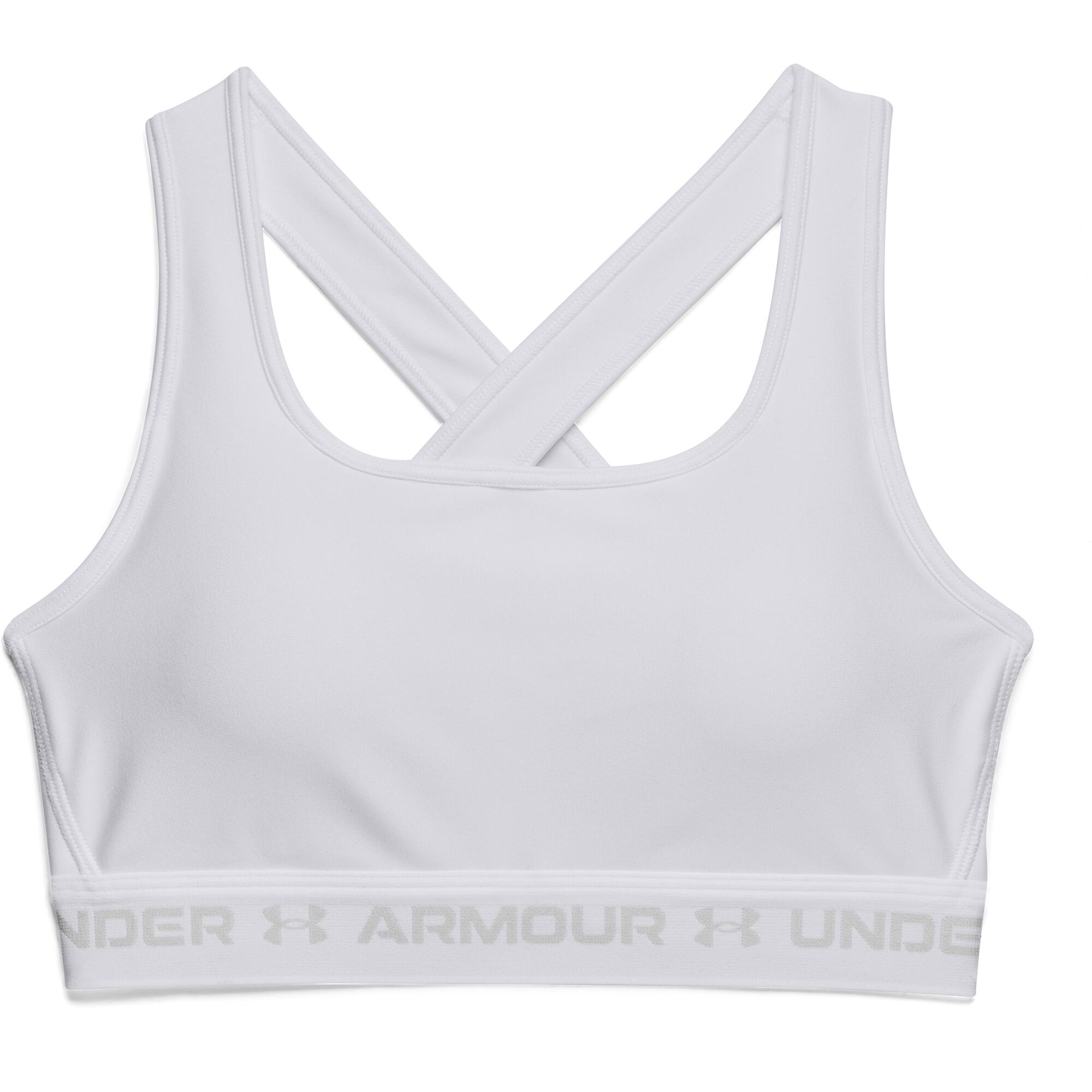 Under Armour - Brassière De Sport À Maintien Modéré Femme Under Armour® Crossback - Sous Vêtement Bas - Blanc|gris - S - Decathlon