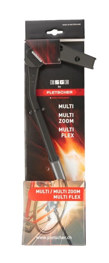 Pletscher Esge Multi Flex cavalletto laterale, nero - su cartoncino. 2/2